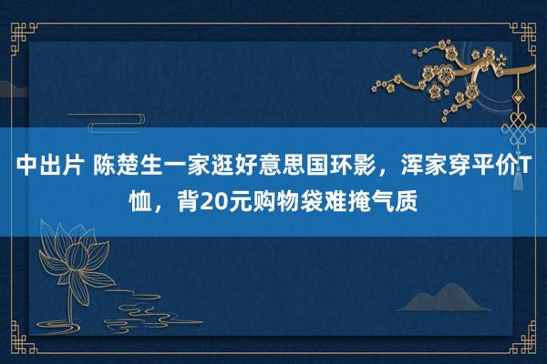 中出片 陈楚生一家逛好意思国环影，浑家穿平价T恤，背20元购物袋难掩气质