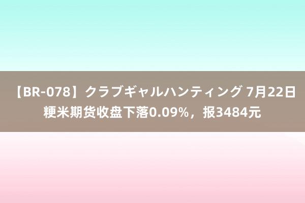 【BR-078】クラブギャルハンティング 7月22日粳米期货收盘下落0.09%，报3484元