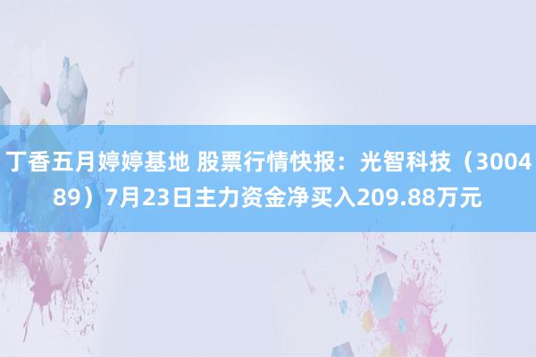 丁香五月婷婷基地 股票行情快报：光智科技（300489）7月23日主力资金净买入209.88万元