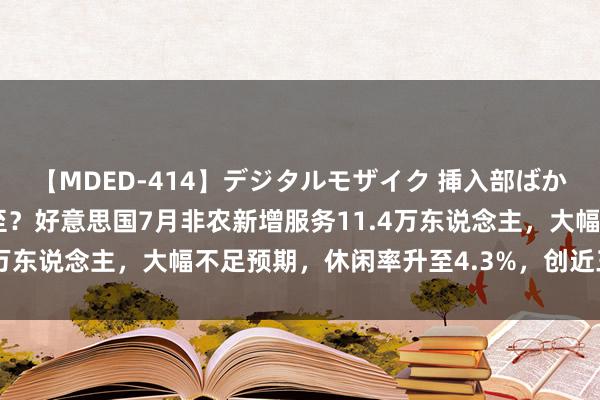 【MDED-414】デジタルモザイク 挿入部ばかり集めました2 衰竭已至？好意思国7月非农新增服务11.4万东说念主，大幅不足预期，休闲率升至4.3%，创近三年新高