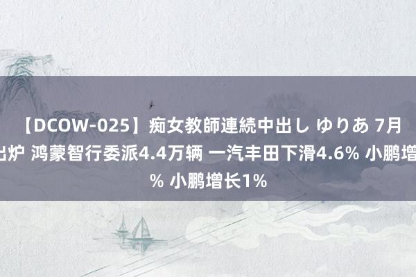 【DCOW-025】痴女教師連続中出し ゆりあ 7月销量出炉 鸿蒙智行委派4.4万辆 一汽丰田下滑4.6% 小鹏增长1%